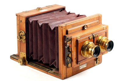 Lot 53 - Sands Hunter Improved Tourist Stereo Tailboard Camera.