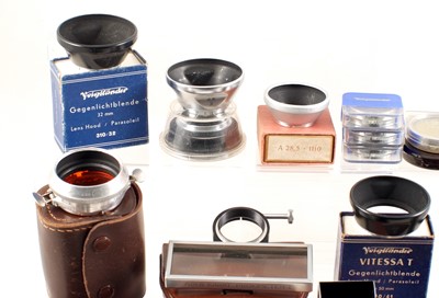Lot 62 - A Useful Selection of Agfa, Voigtlander & Zeiss Hoods, Filters etc.