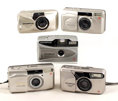 Lot 238 - A Group of Olympus Auto Focus Compact Cameras.
