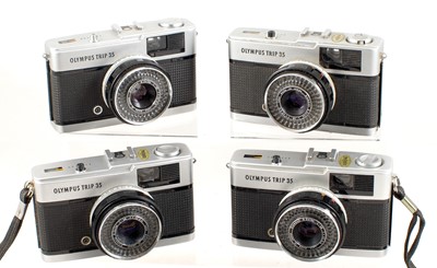 Lot 231 - A Good Group of Olympus Trip 35 & Pen EE Compact Cameras.