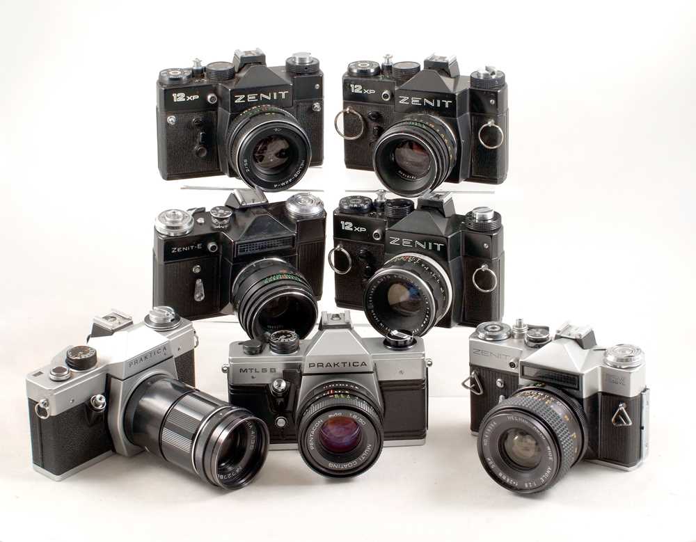 Lot 118 - Group of Zenit & Praktica Cameras.