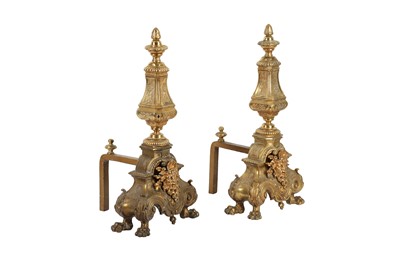 Lot 458 - A PAIR OF LOUIS XIV STYLE ANDIRONS, LATE 19TH CENTURY