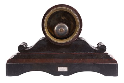 Lot 437 - A FRENCH BLACK AND RED MARBLE MANTEL CLOCK BY LEROY AND FILS, LATE 19TH CENTURY