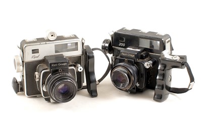 Lot 297 - Two Koni-Omega 120 Rangefinder Cameras for SPARES or REPAIR.