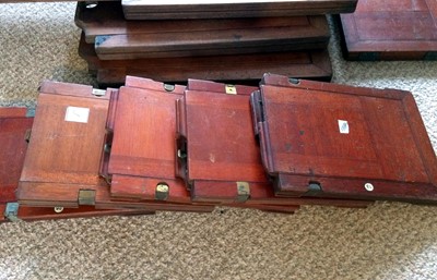 Lot 177 - Quantity of Half Plate Bookform & Other Double Dark Slides.
