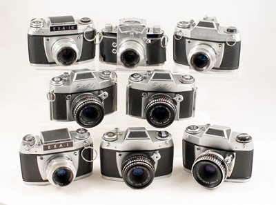 Lot 282 - Group of Eight Ihagee EXA Cameras & Lenses.