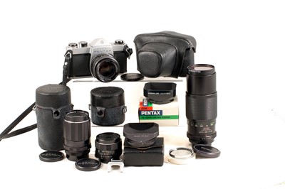 Lot 12 - A 4-Lens Pentax SP500 Outfit inc 50mm f1.4.