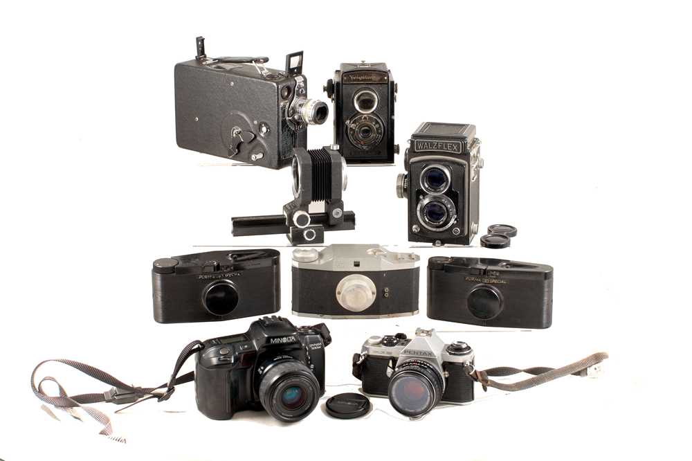 Lot 149 - Waltzflex TLR & Various Other Cameras.