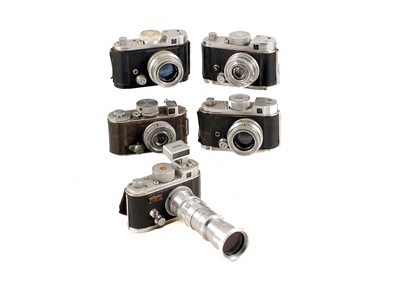 Lot 285 - Group of Robot Cameras, inc 75mm Lens & Finder.