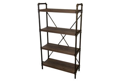 Lot 51 - A SET OF CONTEMPORARY INDUSTRIAL STYLE BOOKSHELVES