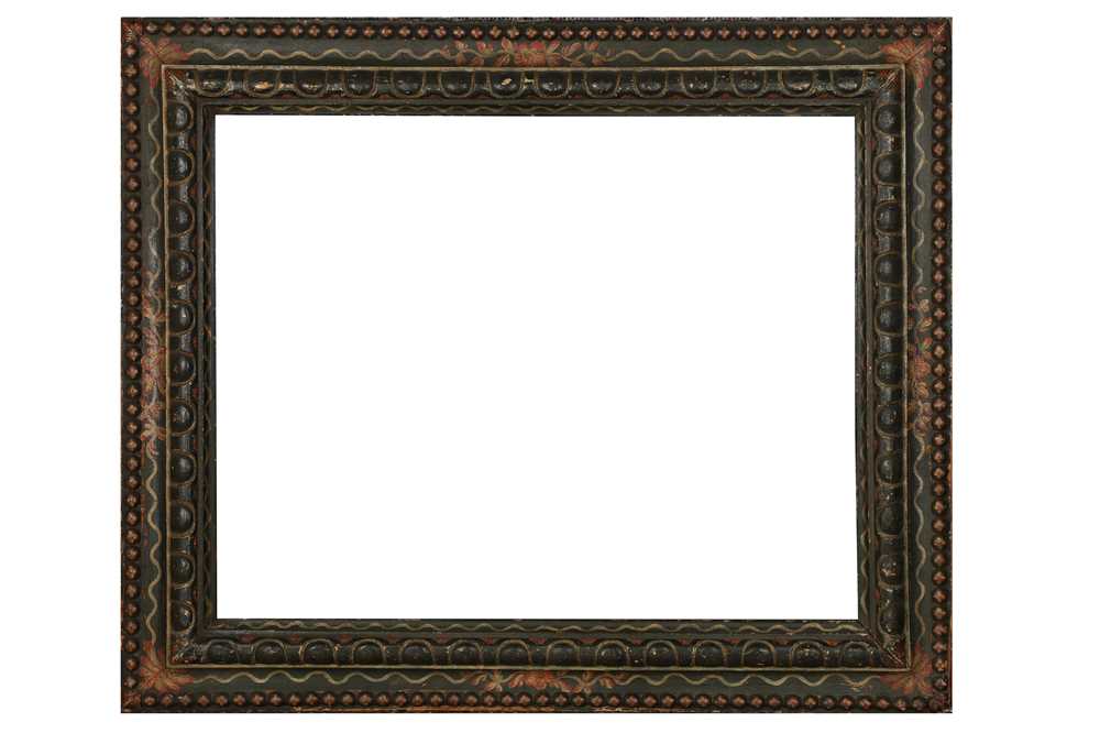 Lot 170 - AN ITALIAN LATE 18TH CENTURY CARVED AND POLYCHROME PAINTED FRAME