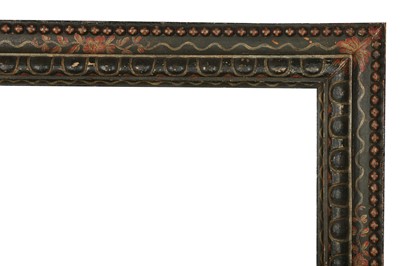 Lot 170 - AN ITALIAN LATE 18TH CENTURY CARVED AND POLYCHROME PAINTED FRAME
