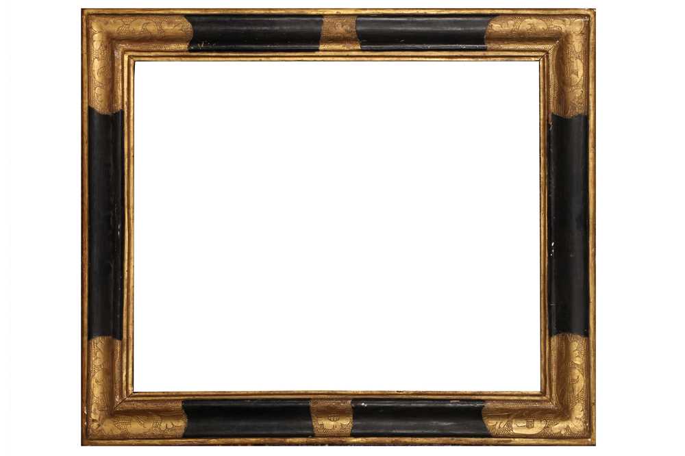 Lot 169 - A SPANISH 17TH CENTURY STYLE PAINTED AND GILDED FRAME
