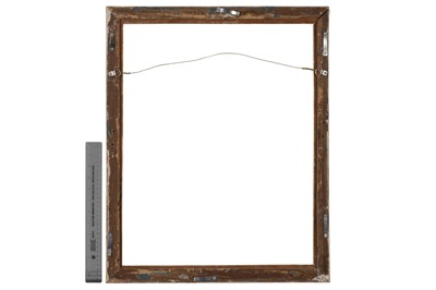 Lot 103 - A LOUIS XV STYLE GILDED COMPOSITION FRAME