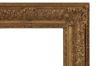 Lot 248 - A FRENCH 18TH CENTURY STYLE RÉGENCE CARVED GILDED COMPOSITION FRAME