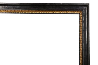 Lot 168 - A DUTCH EBONISED AND PAINTED FRAME