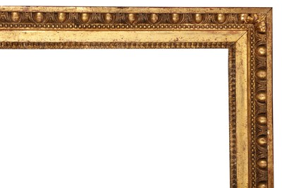 Lot 174 - A LOUIS XVI CARVED AND GILDED COMPOSITION FRAME