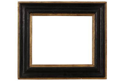 Lot 134 - A SPANISH 18TH CENTURY STYLE PAINTED AND PARCEL GILT FRAME