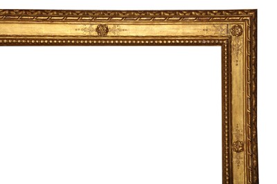 Lot 175 - AN ITALIAN CARVED AND GILDED REVERSE CASSETTA STYLE FRAME