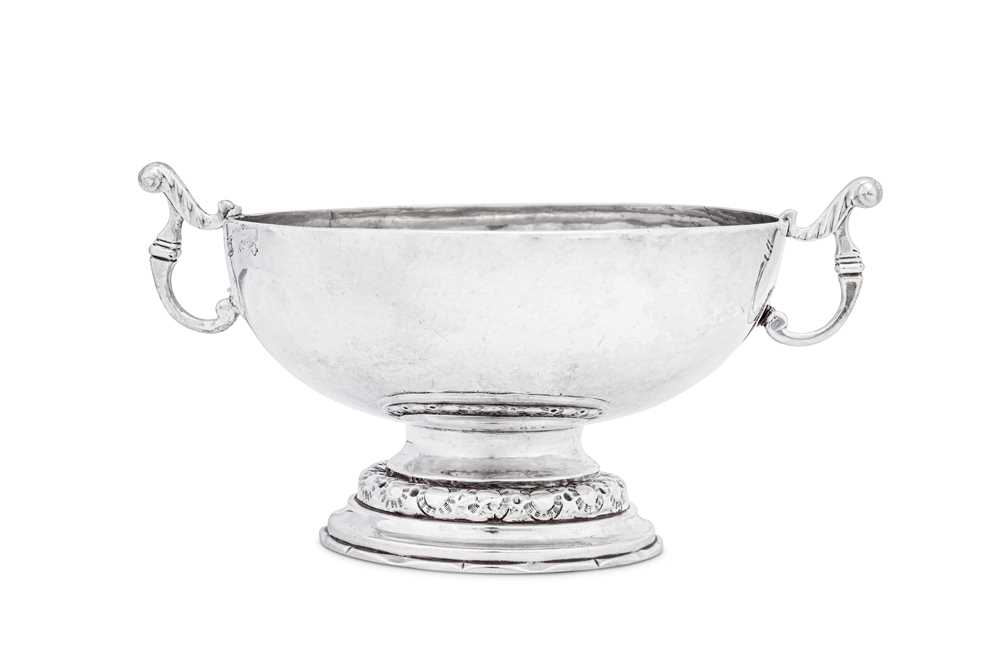 Lot 125 - A Louis XVI late 18th century French provincial silver twin handled cup (coupe à deux anses), Beaune 1785 by Denis Rougeot (active 1775-1819, b. 1752)