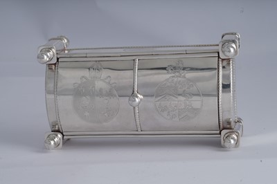 Lot 493 - A George III sterling silver ladies inkstand or standish, Sheffield 1809 by Thomas Blagden and Co