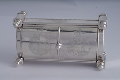 Lot 493 - A George III sterling silver ladies inkstand or standish, Sheffield 1809 by Thomas Blagden and Co