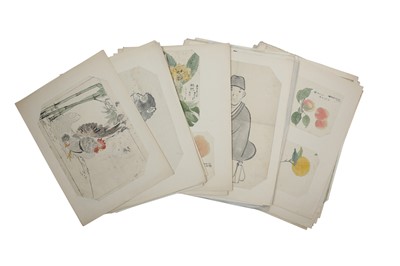 Lot 360 - A FOLDER OF DRAWINGS AND PRINTS.
