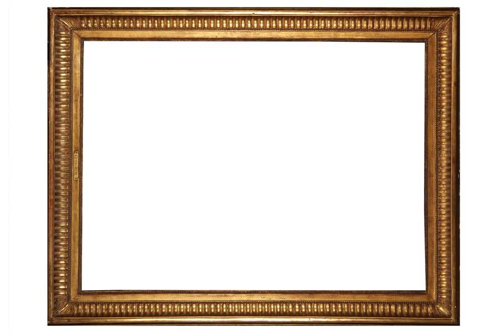 Lot 181 - A FRENCH 19TH CENTURY GILDED COMPOSITION EMPIRE FRAME