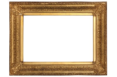 Lot 195 - A FRENCH 19TH CENTURY GILDED COMPOSITION FRAME