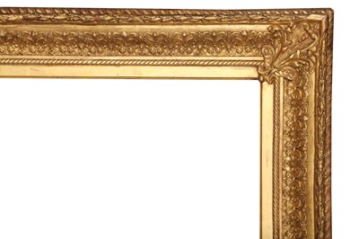 Lot 195 - A FRENCH 19TH CENTURY GILDED COMPOSITION FRAME