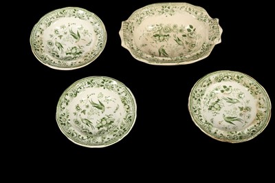 Lot 375 - A MINIATURE 19TH CENTURY STAFFORDSHIRE DINNER SERVICE FOR A DOLL'S HOUSE