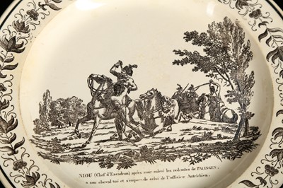 Lot 376 - SIX EARLY 19TH CENTURY FRENCH PLATES DECORATED WITH NAPOLEONIC SCENES