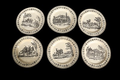 Lot 376 - SIX EARLY 19TH CENTURY FRENCH PLATES DECORATED WITH NAPOLEONIC SCENES