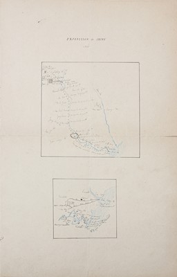 Lot 741 - A HAND-DRAWN MAP OF THE ROUTE FROM BOHAI BAY TO YUANMINGYUAN.