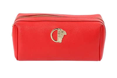 Lot 372 - VERSACE COLLECTION RED COSMETIC BAG