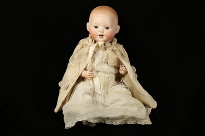 Lot 46 - AN EARLY 20TH CENTURY BISQUE HEADED BABY DOLL BY THEODOR RECKNAGEL, C. 1909