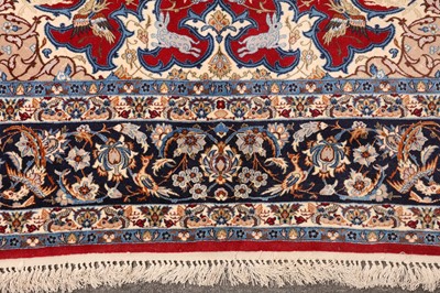 Lot 83 - AN EXTREMELY FINE PART SILK ISFAHAN CARPET, CENTRAL PERSIA