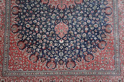 Lot 89 - AN EXTREMELY FINE SIGNED SILK QUM RUG, CENTRAL PERSIA