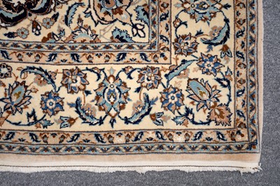 Lot 42 - A VERY FINE PART SILK NAIN RUG, CENTRAL PERSIA