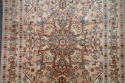 Lot 100 - A FINE PART SILK PAIR OF TABRIZ RUGS, NORTH-WEST PERSIA