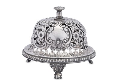 Lot 76 - A Victorian sterling silver table bell, Birmingham 1891 by Samuel Walton Smith