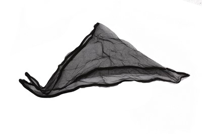 Lot 400 - BLACK NET MOURNING HEAD SCARF