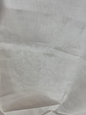 Lot 404 - EDWARD VII SUPERB DAMASK TABLECLOTH