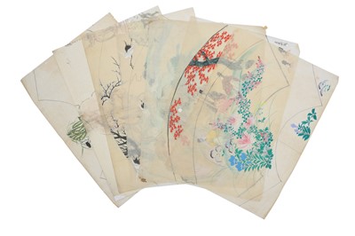 Lot 359 - A GROUP OF JAPANESE PAINTINGS AND DRAWINGS.