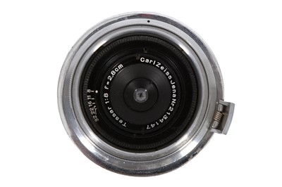 Lot 304 - A Carl Zeiss Jena 2.8cm f/8 Tessar Lens (Contax Mount)