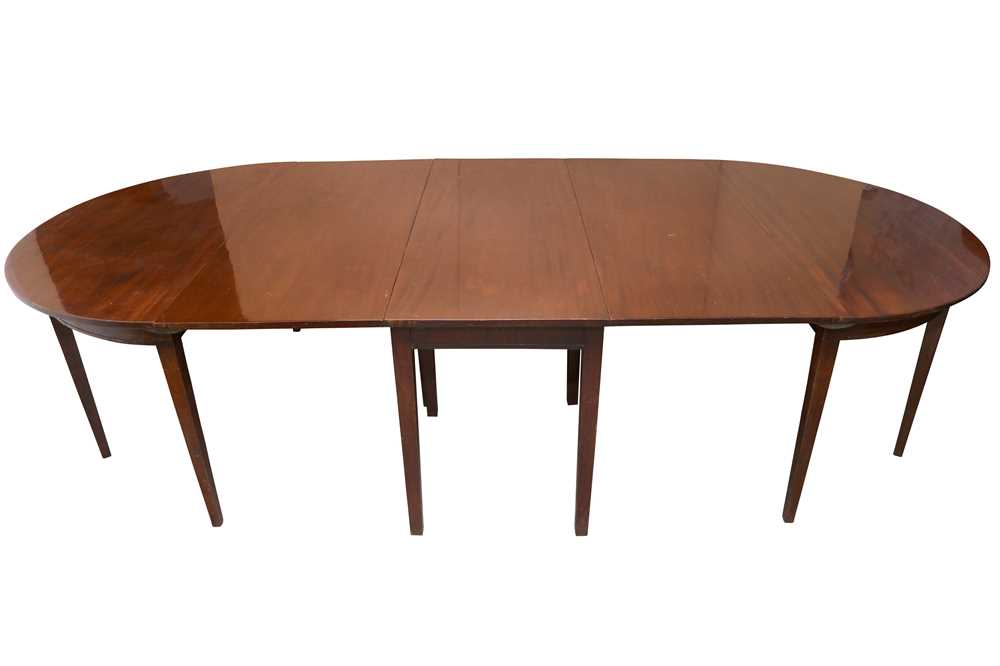 Lot 125 - A LARGE D END MAHOGANY DINING TABLE, LATE 18TH/EARLY 19TH CENTURY