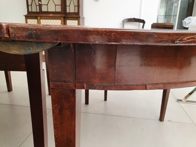 Lot 125 - A LARGE D END MAHOGANY DINING TABLE, LATE 18TH/EARLY 19TH CENTURY