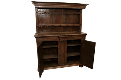 Lot 126 - A LARGE CONTINENTAL OAK DRESSER, 18TH CENTURY AND LATER