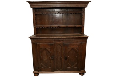 Lot 126 - A LARGE CONTINENTAL OAK DRESSER, 18TH CENTURY AND LATER