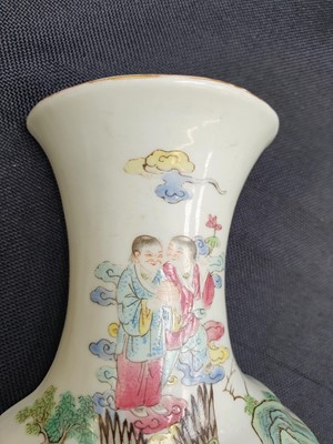Lot 51 - A CHINESE FAMILLE ROSE 'IMMORTALS' VASE.